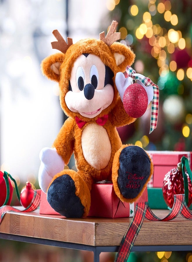 Disney Store Official Mickey Mouse Reindeer Holiday Plush - 15 Inch Christmas Plush Toy in Reindeer Suit with Sparkling Bow Tie - Disney Stuffed Animals for Boys and Girls - Image 2