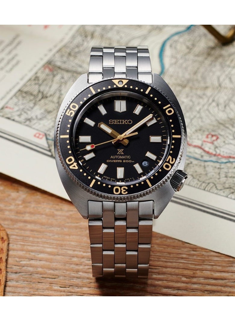 Seiko ساعة الغوص بروسبكس هيريتاج تيرتل SPB315J1، 41 مم قرص أسود، علبة وسوار من الفولاذ المقاوم للصدأ، 200 م مقاومة للماء - Image 1