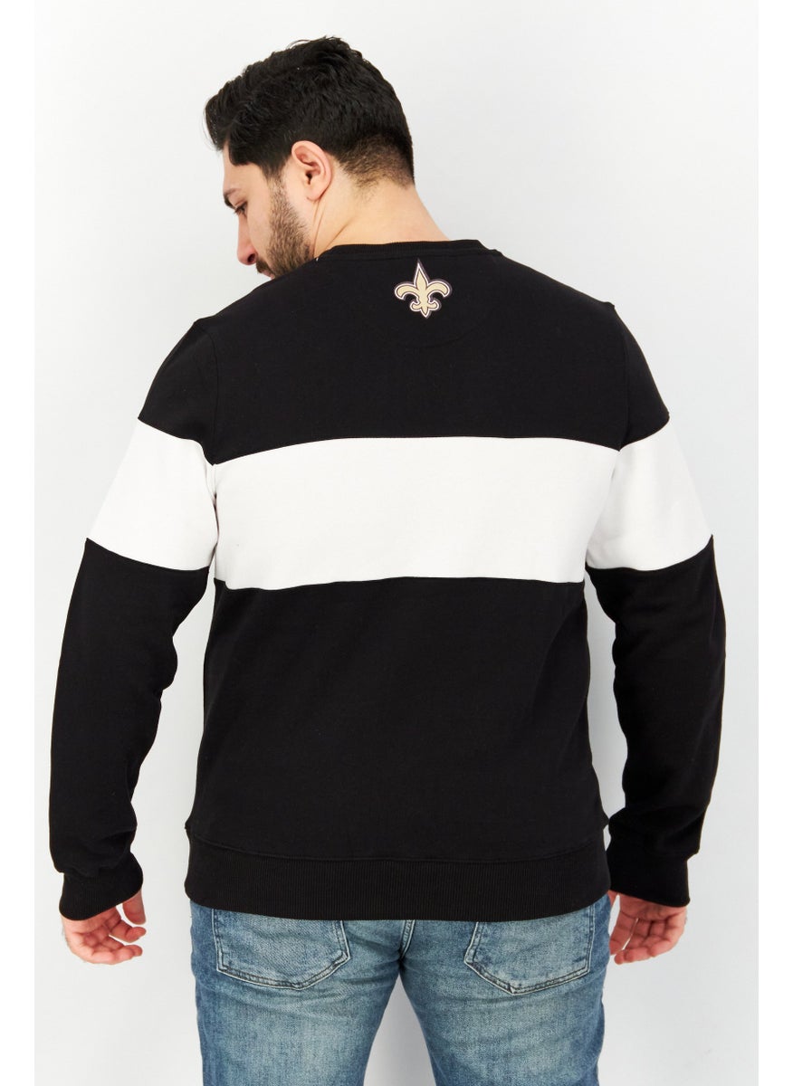 Fanatics - Men Crew Neck Long Sleeve Graphic Print Sweatshirt, Black Combo - Image 1