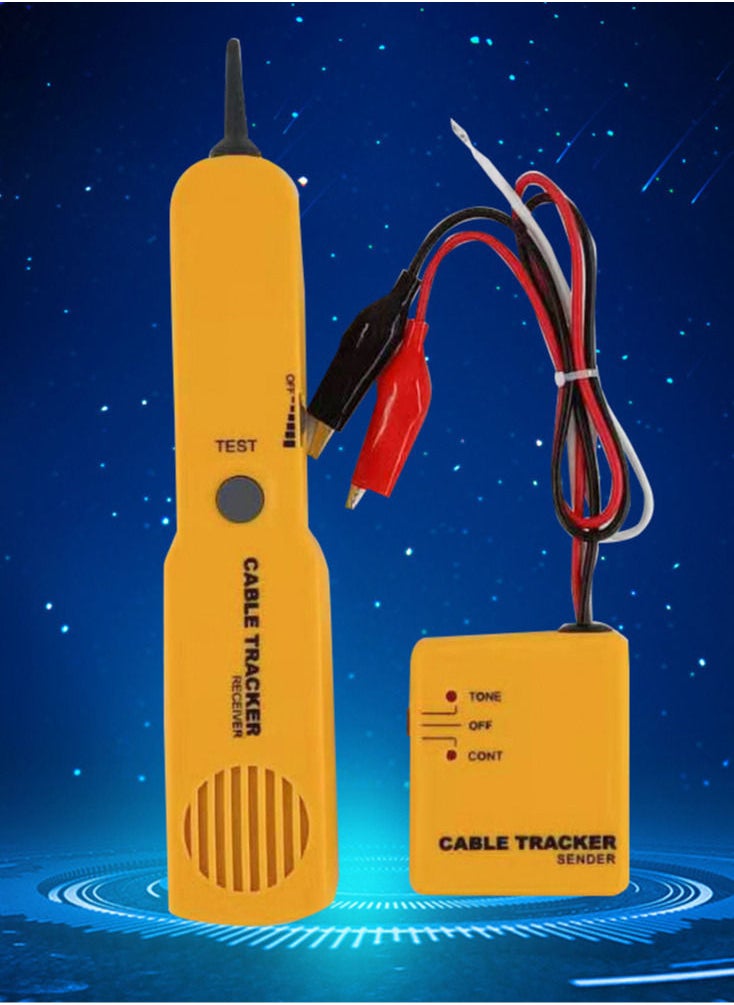 Generic - Multifunctional Network Telephone Line Cable Trackers Sensors Receiver Set Line Finder Detector Tool Wire Trackers Circuit Continuity Test with Storage Bag - Image 1