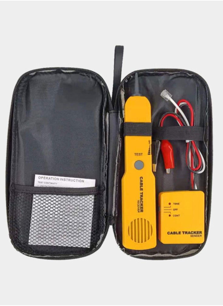 Generic - Multifunctional Network Telephone Line Cable Trackers Sensors Receiver Set Line Finder Detector Tool Wire Trackers Circuit Continuity Test with Storage Bag - Image 1