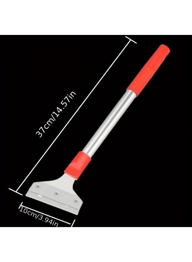Stainless Steel Cleaning Scraper Tool With 10pc Blade Ergonomic Red Handle Multipurpose - Image 3