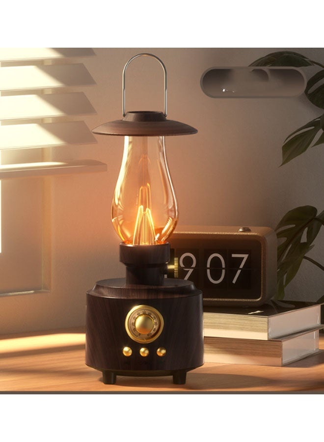 نيوترل مكبر صوت بلوتوث C210 New Vintage Kerosene Lamp-Style مصباح كيروسين رجعي ونظام صوتي في جهاز واحد، يجمع بين تشغيل الموسيقى والمكالمات الهاتفية وراديو FM والإضاءة. مقاوم للماء بمعيار IPX4، مصمم بخبرة للاستخدام في الهواء الطلق والسفر والحفلات والتجمعات. (بني خشبي) - Image 1