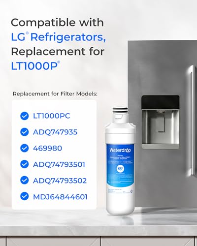 Waterdrop LT1000PC ADQ747935 Refrigerator Water Filter and Air Filter Replacement for LG LT1000P LMXS28626S LFXS26973S LFXS26596S LFXS28596S ADQ74793501 ADQ74793502 and LT120F 4 Combo - Image 3