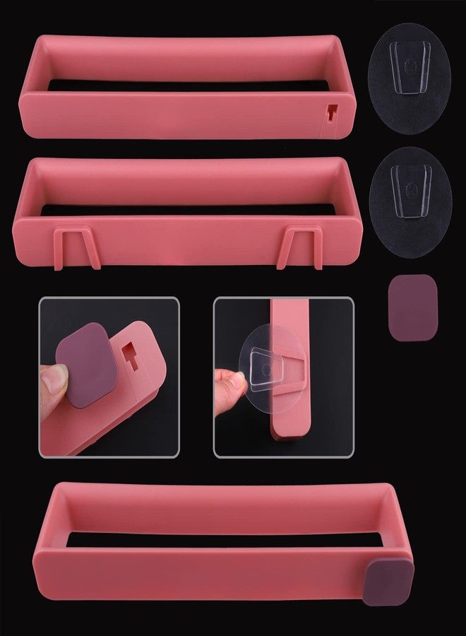 LiveGallery 2 PCS Slippers Rack Wall Mounted Hanging Shoe Holder Self Adhesive Shoe Rack Hanging MultiFunction Simple Convenient Wall Bracket Shoe Organiser for Door Cabinet Motorhome Bathroom Kitchen (Pink&Blue) - Image 5