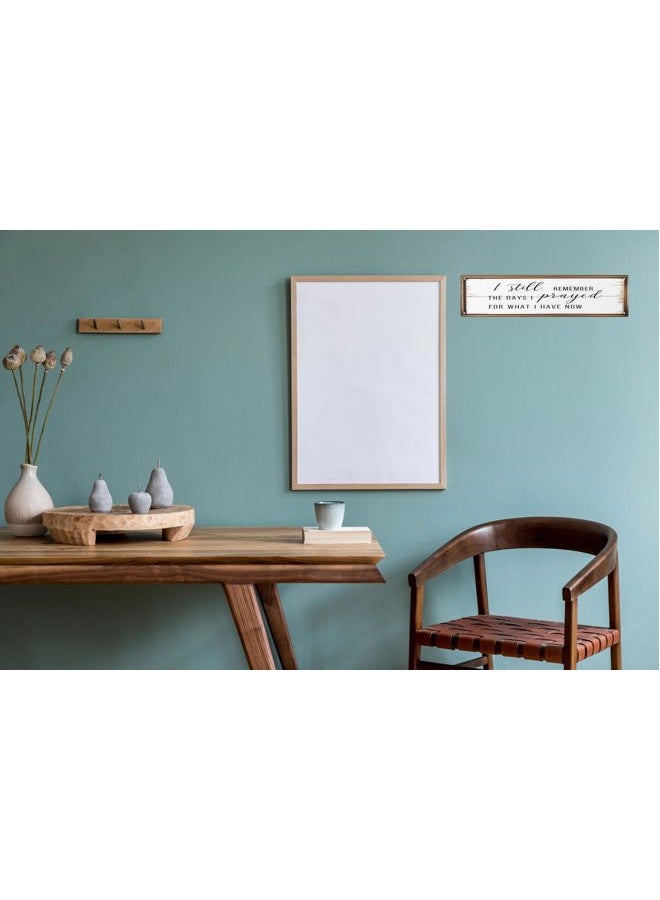 CSWLJS Rustic Metal Tin Signs I Still Remember The Days I Prayed Kitchen Sign Wall Decor White Vintage Farmhouse Bar Decor For Home Dining Room Coffee 4x16 In - Image 5