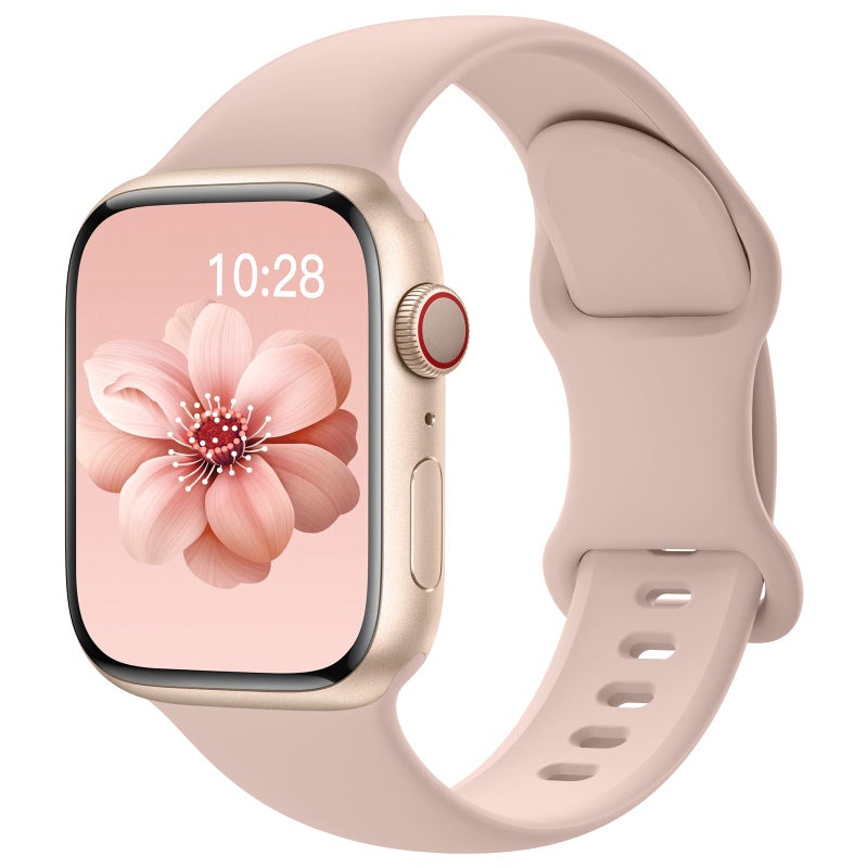 SuperNaNa Sport Silicone Band Compatible with Apple Watch Bands 40mm 38mm 41mm 44mm 45mm 42mm 49mm Women Men,Soft Wristband Waterproof Replacement Sport Strap for iWatch Bands Series 9 8 7 6 5 4 3 2 1 SE Ultra - Image 1