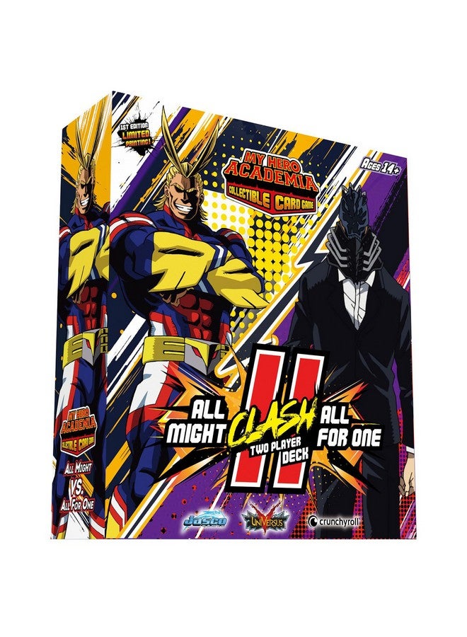 Jasco Games My Hero Academia Collectible Card Game All Might Vs. All for One Two Player Clash Decks | Trading Card Game for Adults and Teens | Ages 14+ | 2 Players | Avg. Playtime 45+ Mins | Made - Image 1