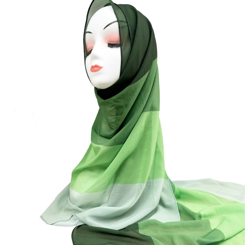 Live-Streamed Headscarf, Pearl Chiffon Long Scarf, Solid Color Long Silk Scarf, Shein Scarf, Indonesian Malay Scarf - Image 4