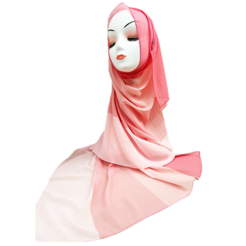 Live-Streamed Headscarf, Pearl Chiffon Long Scarf, Solid Color Long Silk Scarf, Shein Scarf, Indonesian Malay Scarf - Image 2