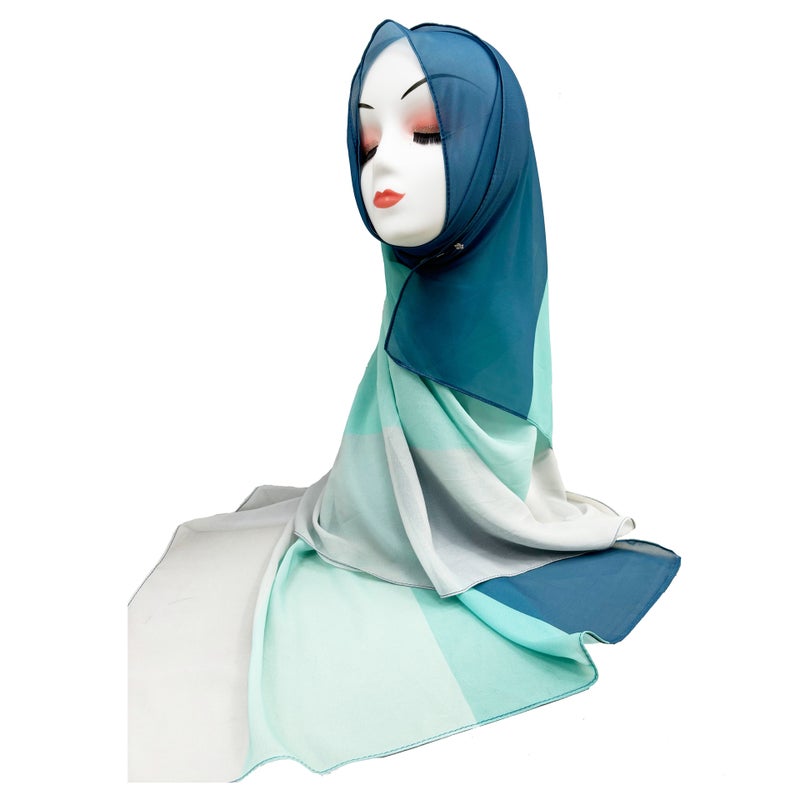 Live-Streamed Headscarf, Pearl Chiffon Long Scarf, Solid Color Long Silk Scarf, Shein Scarf, Indonesian Malay Scarf - Image 3