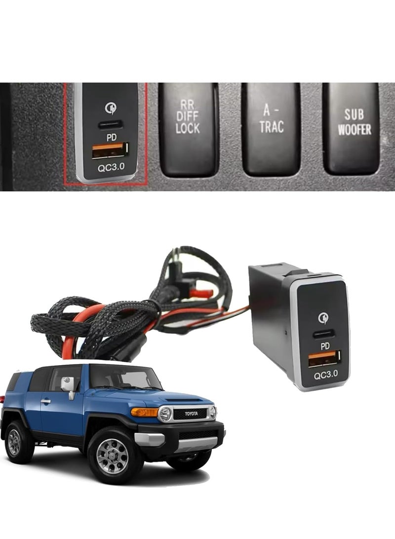 High-Speed PD Charger with QC3.0 for Toyota FJ Cruiser – Fast Charging Solution - Image 1