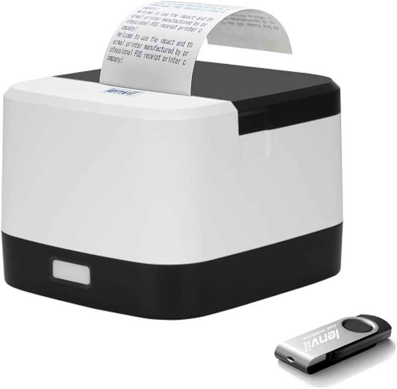 LENVII 58MM Thermal Receipt Printer 2 inch POS Thermal Printers with USB Ports,90mm/sec high-Speed Printing,Compatible with ESC/POS Print use for Windows/MAC, Retailer/Billing Invoice Printer - Image 1