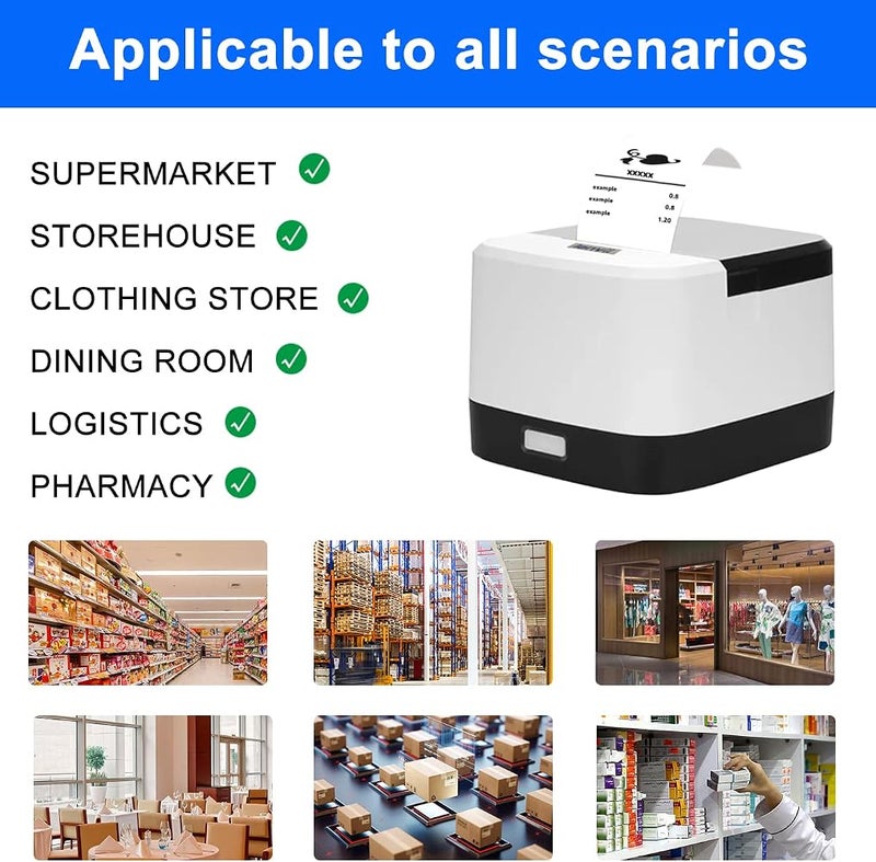 LENVII 58MM Thermal Receipt Printer 2 inch POS Thermal Printers with USB Ports,90mm/sec high-Speed Printing,Compatible with ESC/POS Print use for Windows/MAC, Retailer/Billing Invoice Printer - Image 5