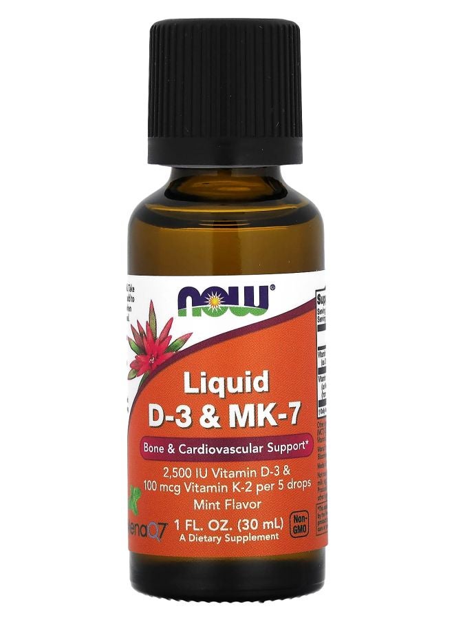 now Liquid D-3 & MK-7 Mint 1 fl oz (30 ml)