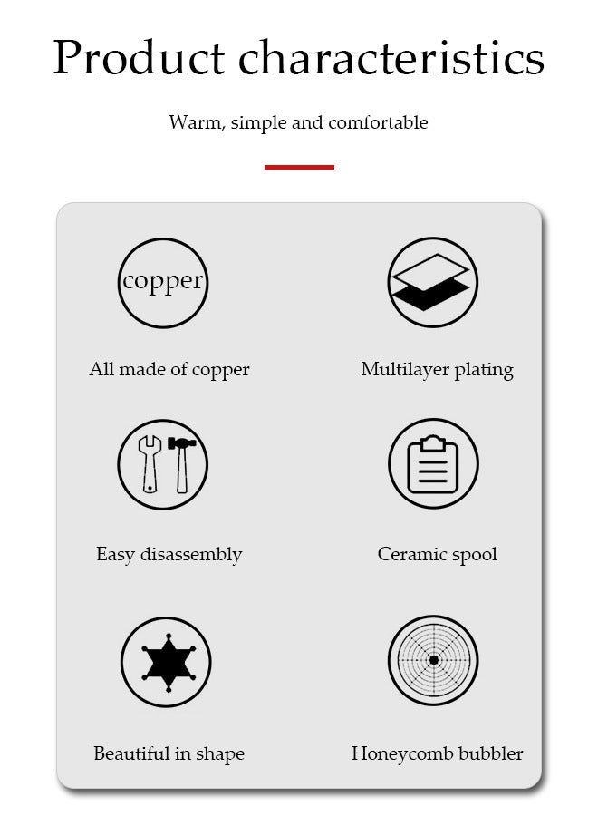 Loquat Retro Bathroom Sink Taps, Luxury Victorian Bathroom Single Handle Lavatory Vanity Mixer Bar Tap, Vintage Faucet for Cloakroom, Brass (Without water pipes) - Image 4