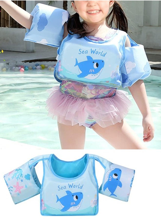 Generic - Kids Swim Vest for Toddler Learn to Swim Children's Float Swimsuit  Boys and Girls Safety Swim Jacket for 2-6 Years Old (Blue Shark) - Image 1