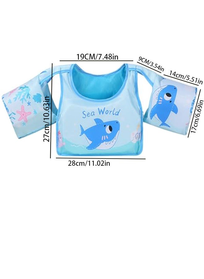 Generic - Kids Swim Vest for Toddler Learn to Swim Children's Float Swimsuit  Boys and Girls Safety Swim Jacket for 2-6 Years Old (Blue Shark) - Image 1