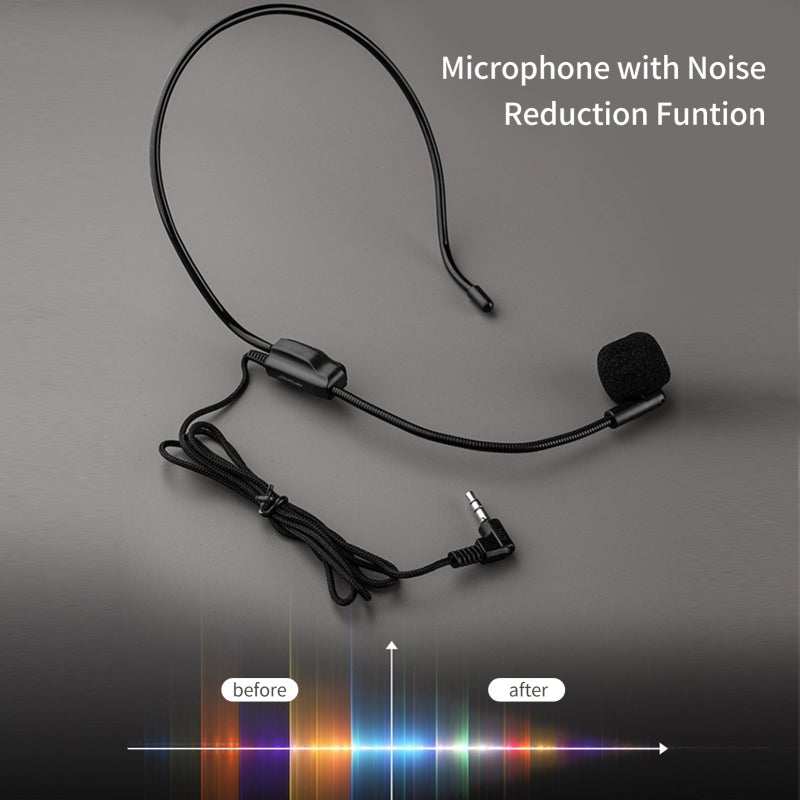 Voice Amplifier: 15W Power, 2400mAh Battery, Intelligent Noise Reduction Portable Microphone - Compact Design, Multi-Functional Personal Voice Amplifier for Teachers, Tour Guides, Conference Hosts - Image 4