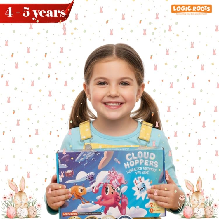 Logic Roots Cloud Hoppers Addition and Subtraction Game Fun Math Board Game for 68 Year Olds Easy to Play Educational Game for Kids at Home Perfect STEM Toy Gift for Girls Boys Grade 1 Up - Image 5
