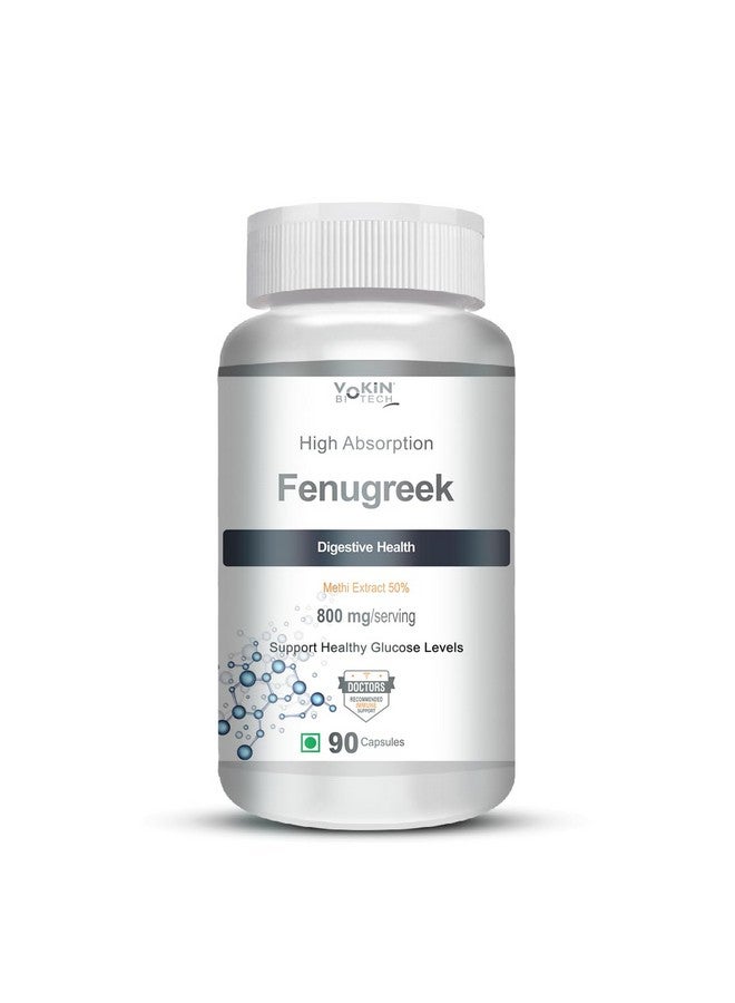 Vokin Biotech Fenugreek Seed Extract Supplement 500mg, Silymarin Extract 300mg Support Healthy Glucose Levels,90 capsules (Pack of 1) - Image 1