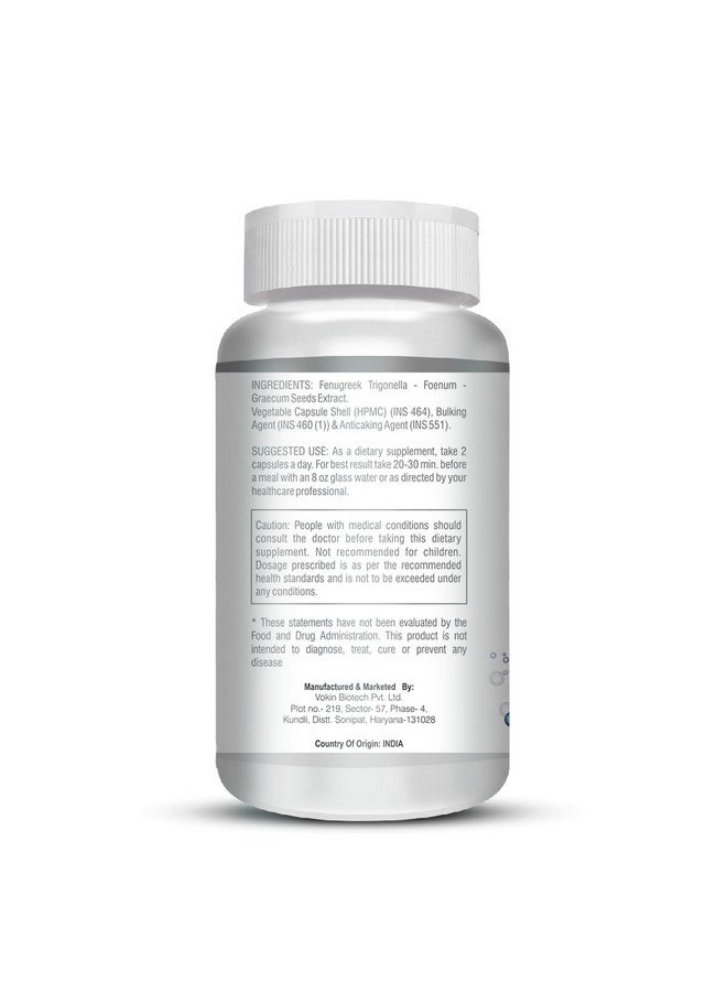 Vokin Biotech Fenugreek Seed Extract Supplement 500mg, Silymarin Extract 300mg Support Healthy Glucose Levels,90 capsules (Pack of 1) - Image 2