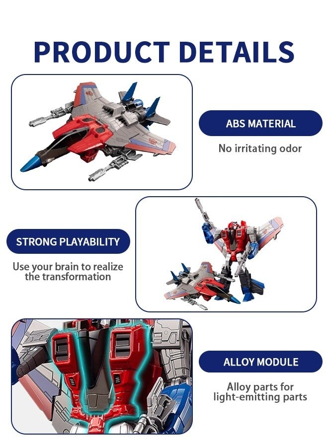 MIXDE Deformation Robot Toy, Deformed Car Robot Toys, Action Figure Deformation Car Model, Portable Alloy Deformation Robot Toys Gift for Kids-Starscream - Image 4