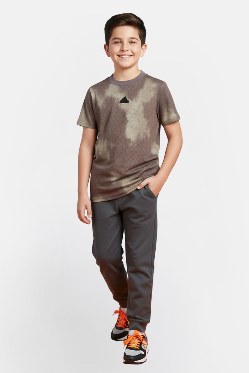 Adidas Kids Boy Regular Fit Short Sleeve Outdoor T-Shirt, Multicolor - Image 1