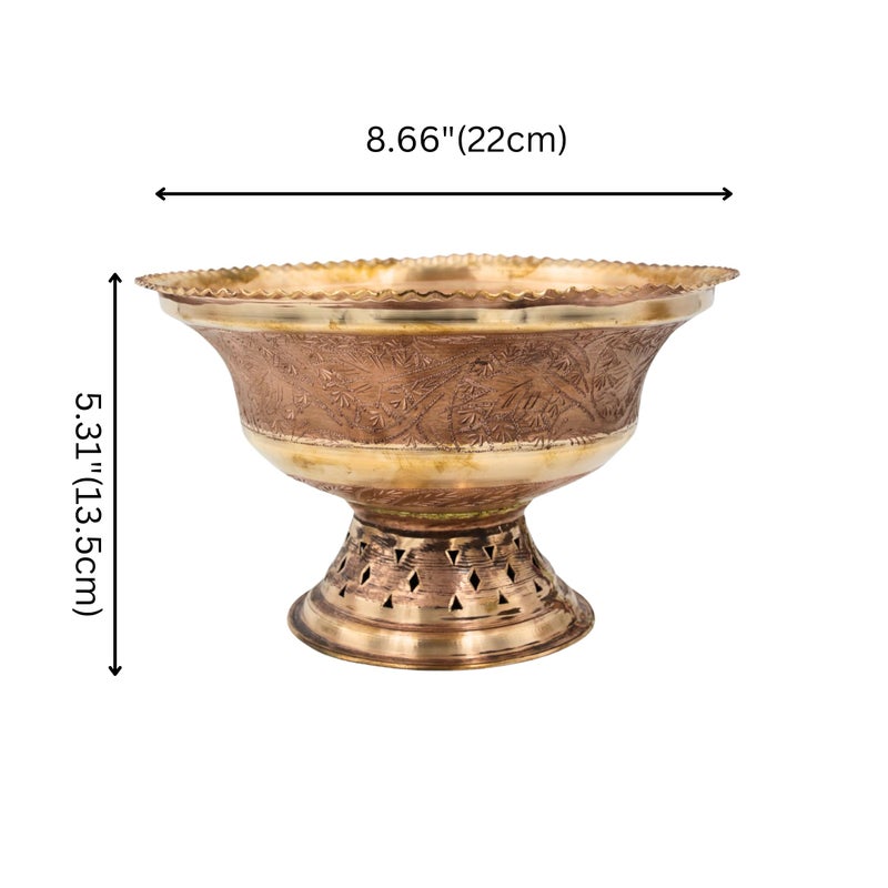 NATRIEL Pure Kashmiri Copper Thalban Jhal Authentic Cultural Sophistication Copper Decorative Platter - Image 2