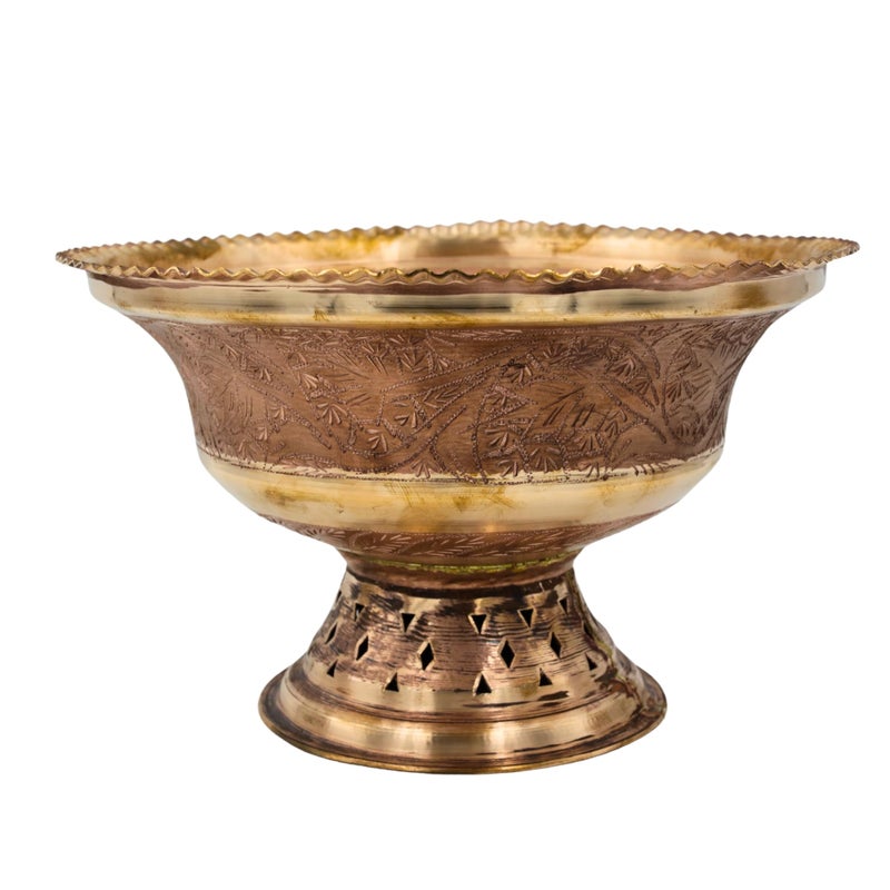 NATRIEL Pure Kashmiri Copper Thalban Jhal Authentic Cultural Sophistication Copper Decorative Platter - Image 3