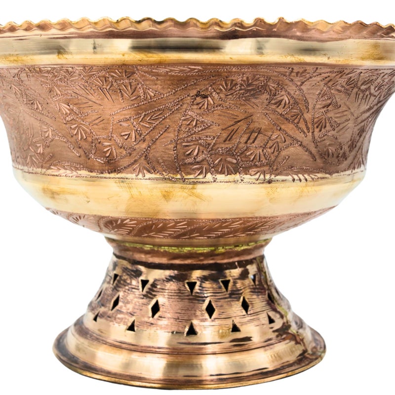 NATRIEL Pure Kashmiri Copper Thalban Jhal Authentic Cultural Sophistication Copper Decorative Platter - Image 4