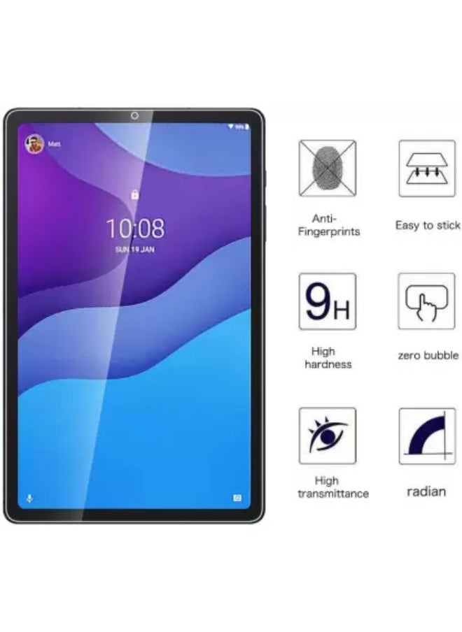 SHOPI - Screen Protector for Lenovo Tab M10 HD 2nd Gen (TB-X306X) / Smart Tab M10 HD 2nd Gen (TB-X306F) 10.1 Inch Tempered Glass Screen Film Guard Screen Protector –Clear - Image 1