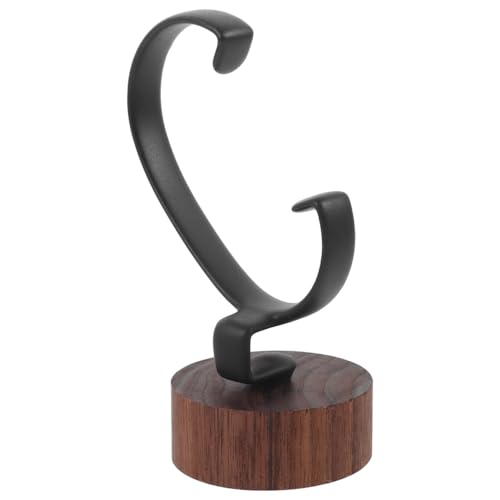 Yardenfun Watch Display Stand Show Rack Wrist Watch Holder Wrist Watch Display Holder Wrist Watch Displaying Holder Watch Stand Men and Women Black Walnut Storage Rack Wood, 10.50X4.80X4.80CM - Image 1