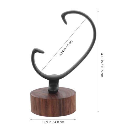 Yardenfun Watch Display Stand Show Rack Wrist Watch Holder Wrist Watch Display Holder Wrist Watch Displaying Holder Watch Stand Men and Women Black Walnut Storage Rack Wood, 10.50X4.80X4.80CM - Image 2