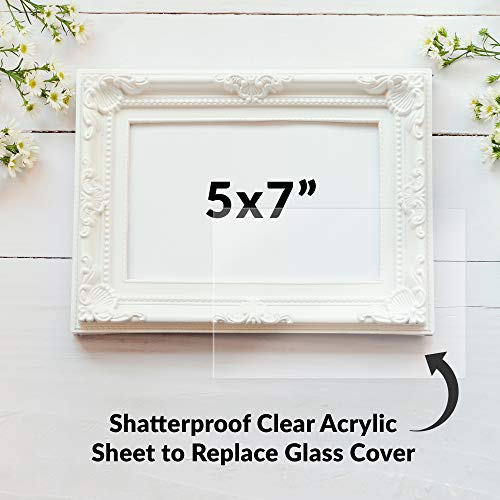 SimbaLux Acrylic Sheet Clear Cast Plexiglass 5” x 7” 0.08” Thick (2mm) Pack of 5 Transparent Plastic Plexi Glass Board with Protective Paper for Photo Frame Replacement, DIY Display Projects, Craft - Image 4