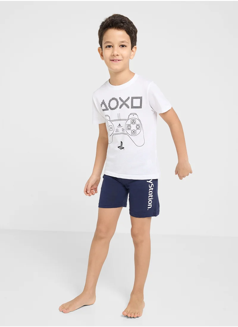 XBOX Xbox Boys Printed Short Sleeve Pyjama set