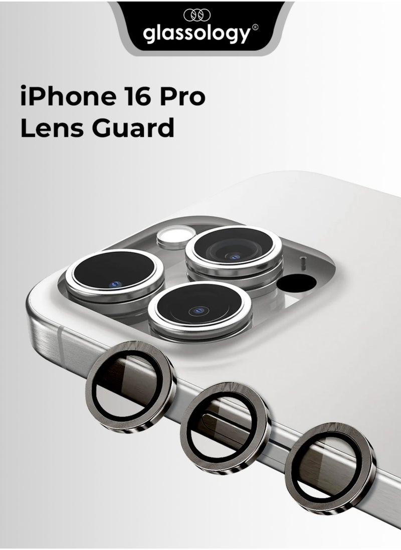 glassology iPhone 16 Pro Lens Guard Scratch Resistant Anti-Fingerprint Camera Protection (Grey)  - Image 1