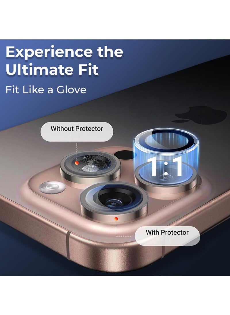 glassology iPhone 16 Pro Lens Guard Scratch Resistant Anti-Fingerprint Camera Protection (Grey)  - Image 4