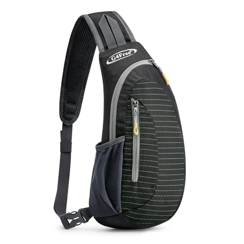 G4Free Sling Bag for Men Women, Small Crossbody Backpack Lightweight Chest Shoulder Bags for Travel, Outdoor and Sports (Black) - Image 1