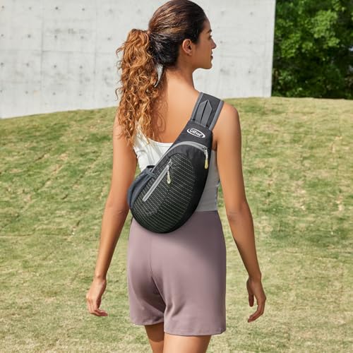 G4Free Sling Bag for Men Women, Small Crossbody Backpack Lightweight Chest Shoulder Bags for Travel, Outdoor and Sports (Black) - Image 2