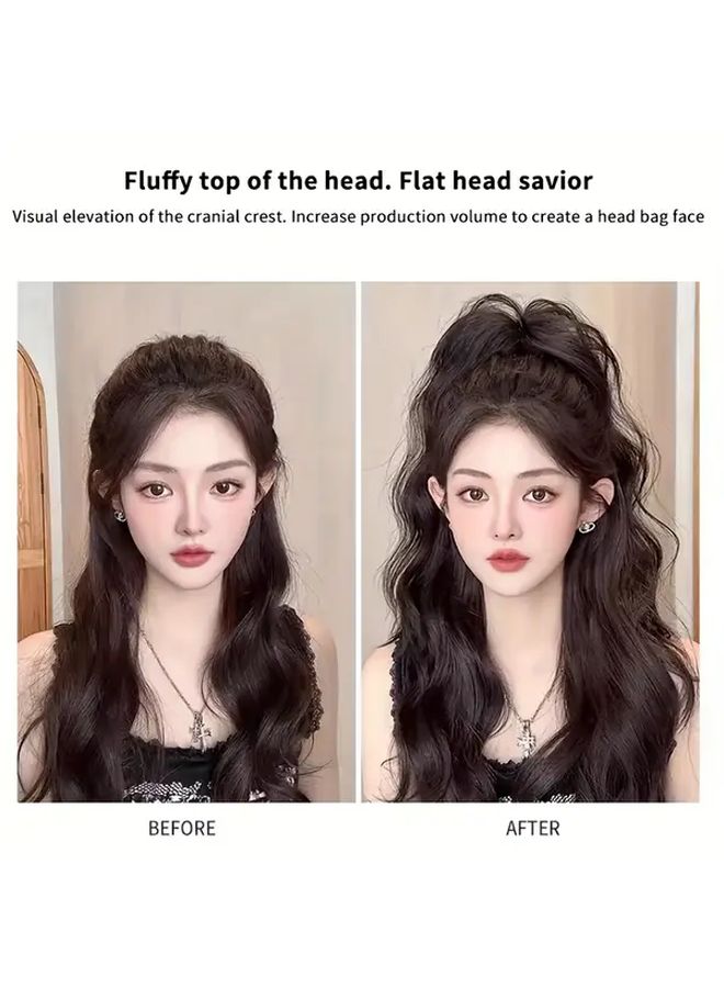 ذيل حصان صناعي مموج بني فاتح بطول 14 بوصة مع مشبك مخالب - Image 3