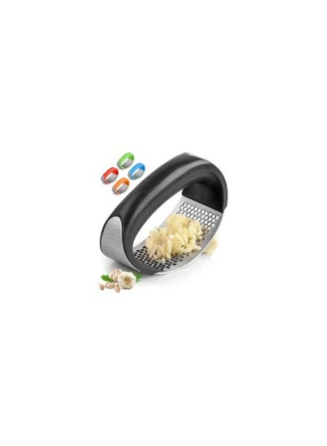 ACLIX Arc Shape Design Garlic Crusher With Comfortable Grip (Black) - Image 1