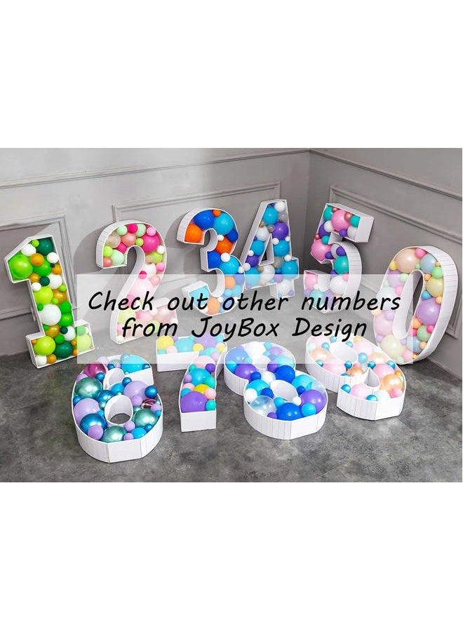 JoyBox Design Mosaic Balloon Numbers Frame Marquee Light Up Number 9 Pre-Cut Large Foam Board Sign Cut-out for Boy Girl Birthday Backdrop Anniversary Decoration - Image 5