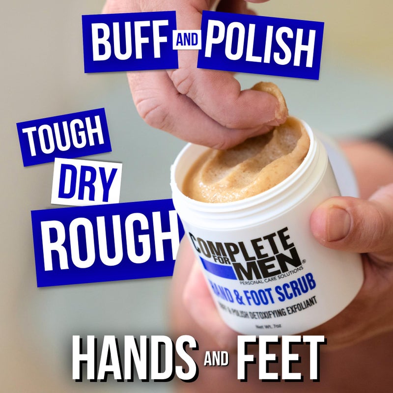COMPLETE FOR MEN - Hand and Foot Scrub: Exfoliating Feet, Hand Exfoliant, Sugar Scrub for Dry Skin, Moisturizing Rough Skin Remover, Ideal for Hands and Feet Care, Scrub for Men - Image 2