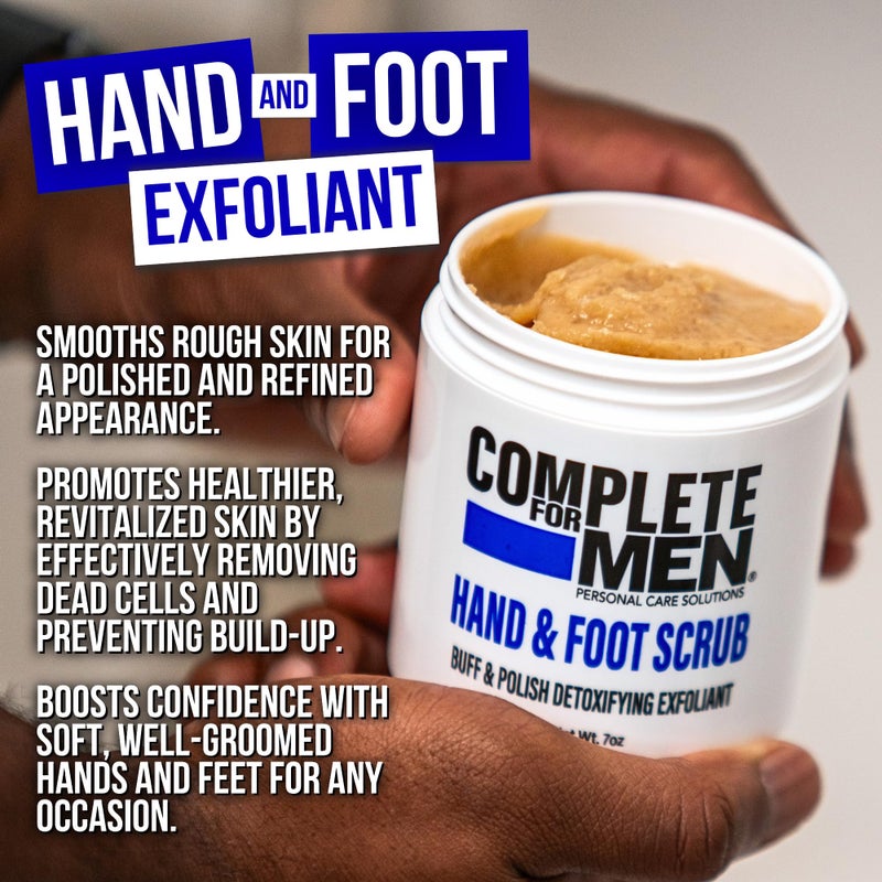 COMPLETE FOR MEN - Hand and Foot Scrub: Exfoliating Feet, Hand Exfoliant, Sugar Scrub for Dry Skin, Moisturizing Rough Skin Remover, Ideal for Hands and Feet Care, Scrub for Men - Image 3