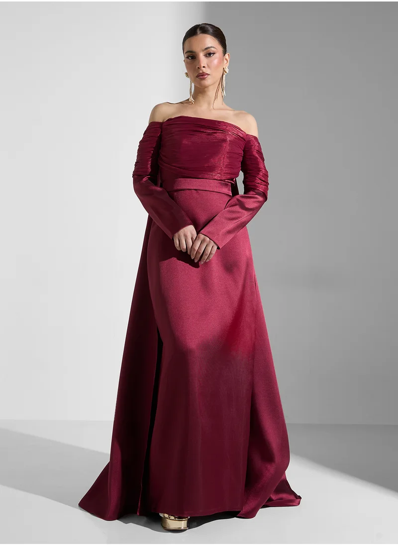 ايرا Asymmetric Belted Maxi Dress