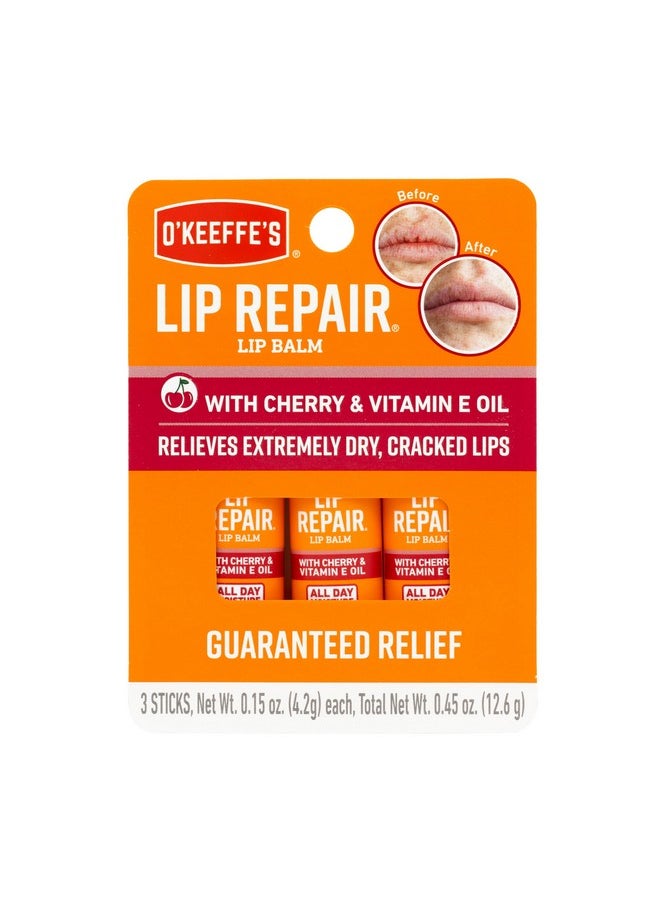 Lip Repair Lip Balm With Cherry & Vitamin E Oil; Stick (Pack Of 3) - pzsku/Z5225A75D976B60ABEB90Z/45/_/1733730067/93366f97-73f8-4843-af54-f4f2cc141661