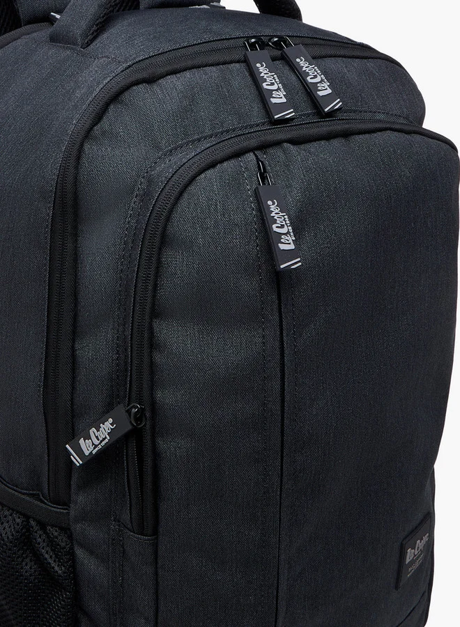 Lee Cooper Boys Textured Backpack with Adjustable Straps and Zip Closure - 31x46x16 cm