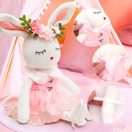 SUPERGFS Bunny Ballerina Stuffed Animal for Girls 38 Plush Toy with 4 Outfits Backpack Hairband Dress Up Playset Soft Bunny Doll Gift for 46 Year Old Birthday Dance Recital - Image 5