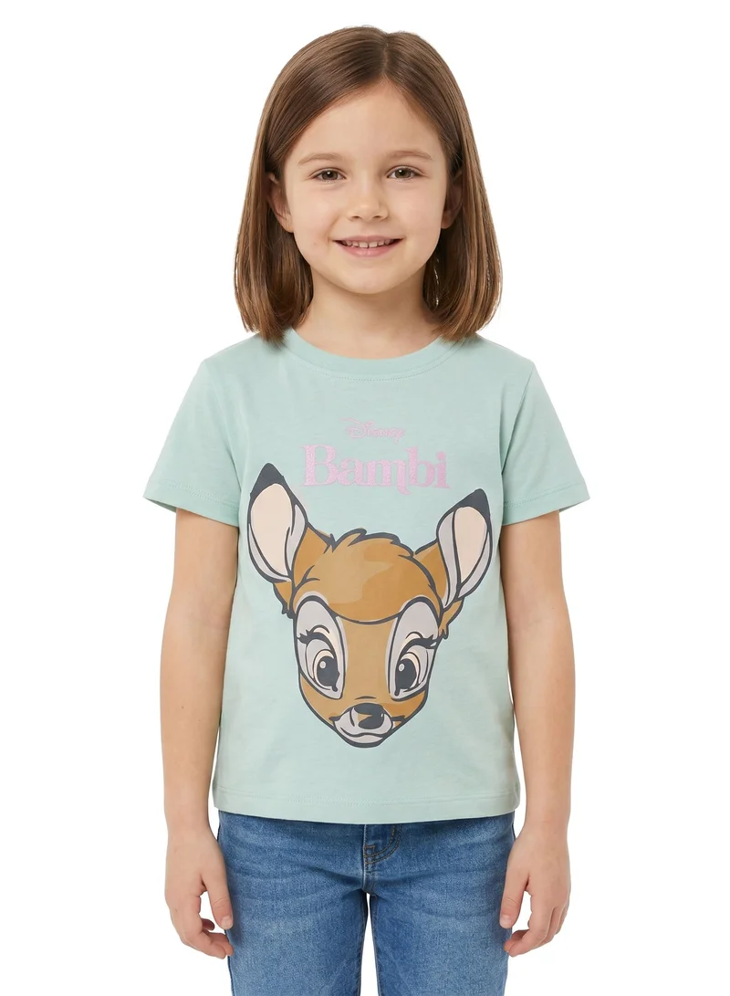 Disney Disney Bambi Toddler Girls’ Oversized Drop Shoulder T-Shirt – Cute Casual Relaxed Fit Tee